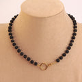 Collar acero Piedra volcanica personalizable