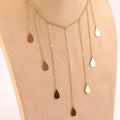 Collar acero abanico de hotas plateado