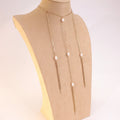 Chocker acero con tiras de perla