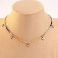 Collar acero piedra natural helice