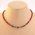 Collar acero piedra natural