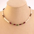 Collar acero piedra natural