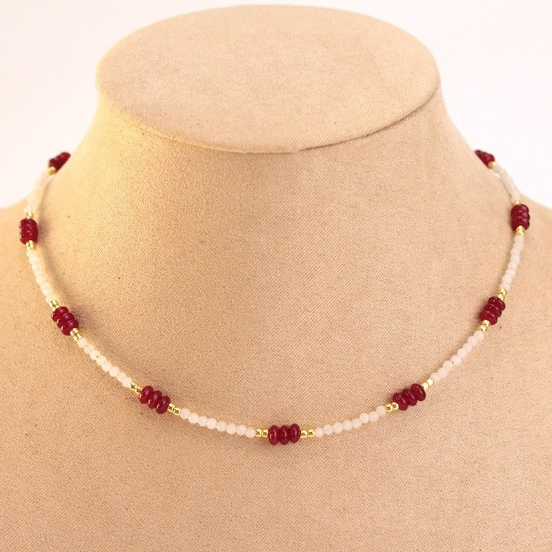 Collar acero piedra natural azul