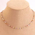 Collar acero bolitas cuadradas