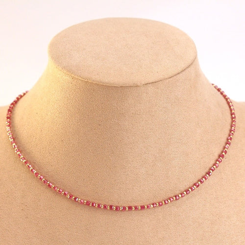Collar acero bolitas cuadradas