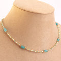 Collar acero piedra natural