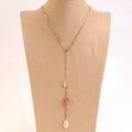 Collar acero concha y perla