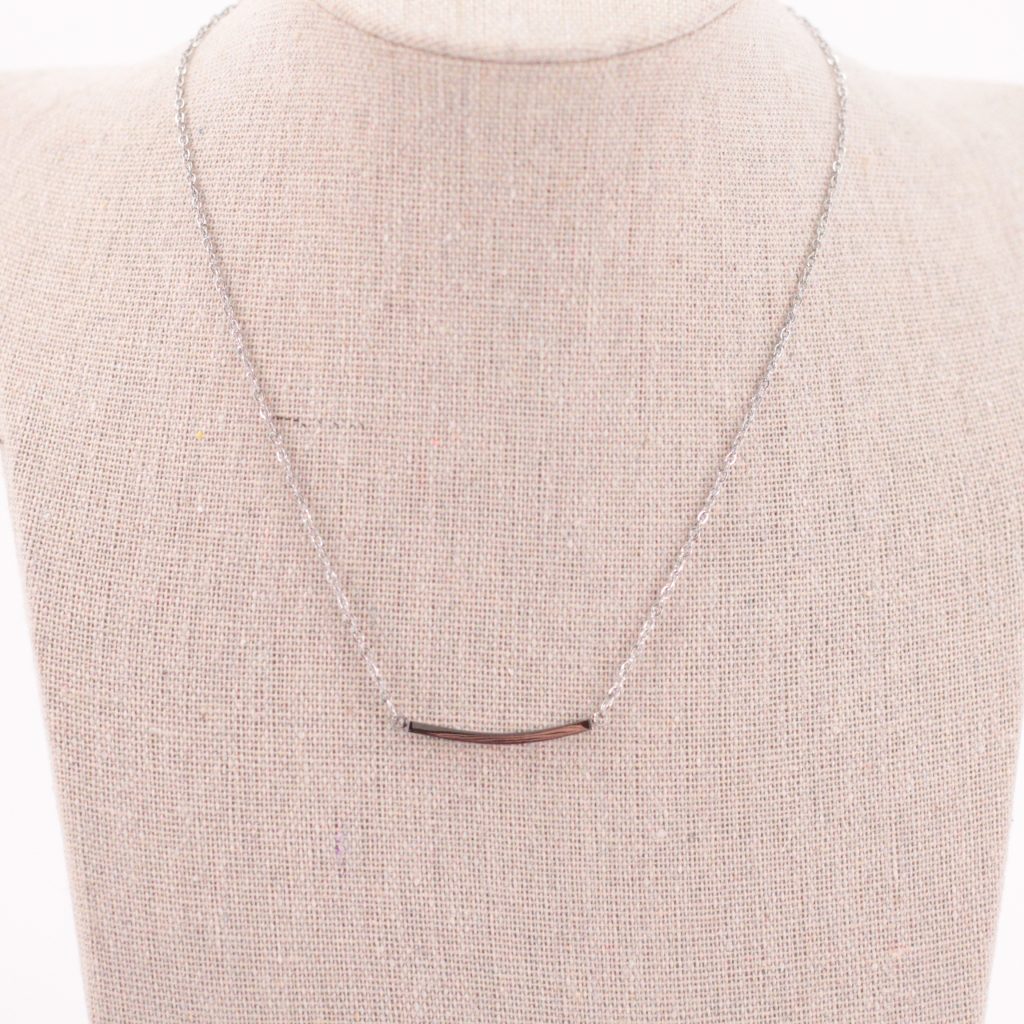 Collar acero plata